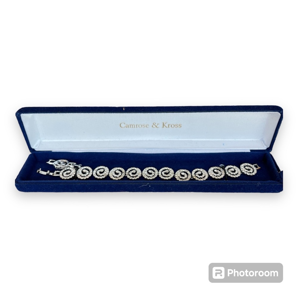Camrose & Kross Vintage JACQUELINE KENNEDY Crystal Swirl Bracelet